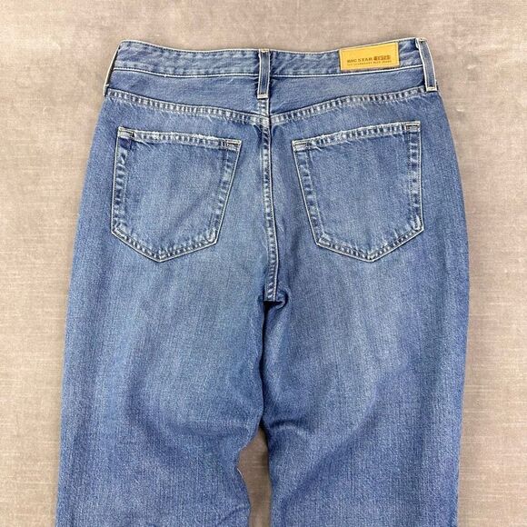 BIG STAR Jeans Women’s 32 Blue High Rise Distressed Straight Leg Baggy Loose - Picture 4 of 11